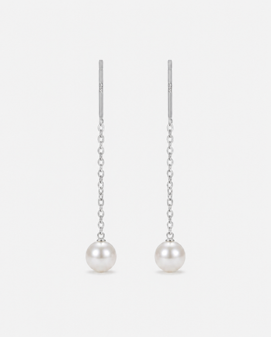BOUCLES CROWN PEARL DROP - BLANCHES