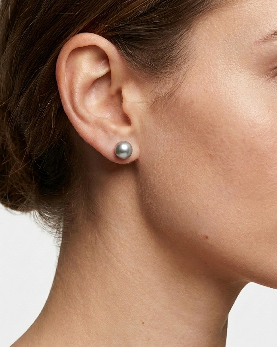 BOUCLES CROWN PEARL - GRISES